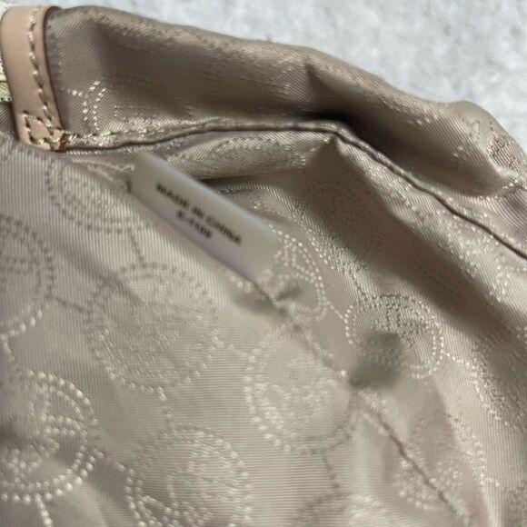 Michael Kors Grayson Satchel Monogram cream and tan straps . - Picture 14 of 15